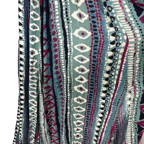 Somedays Lovin Women’s Size XS Blue Multi Liar Liar Printed Casual Maxi Dress - Picture 10 of 12